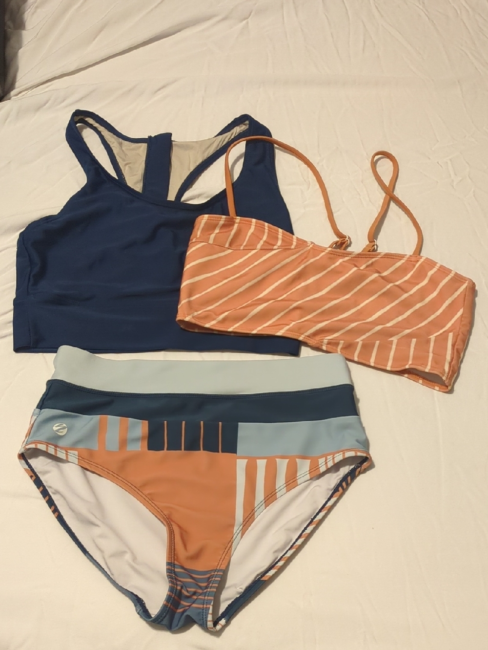 *RESERVED* Two Bikini Tops With Coordinated High-Waist Bottoms